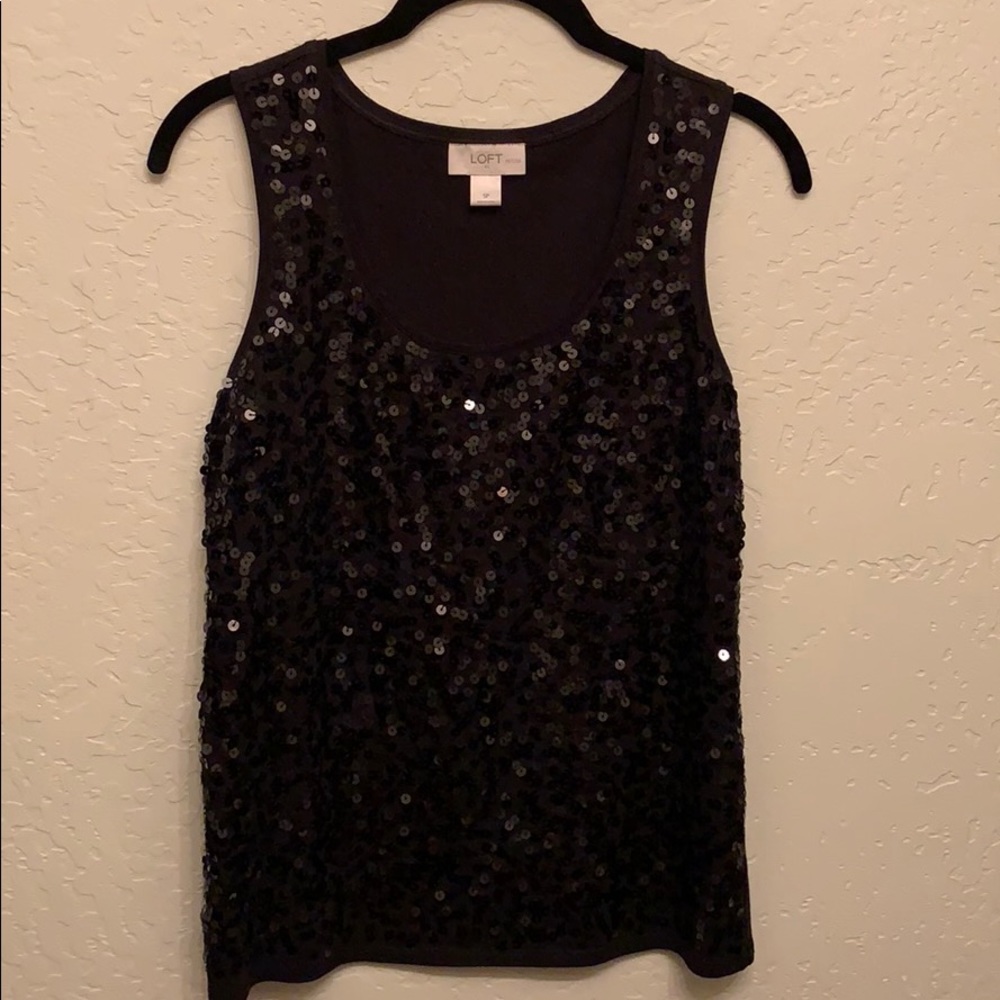 Loft Black sequin top‎